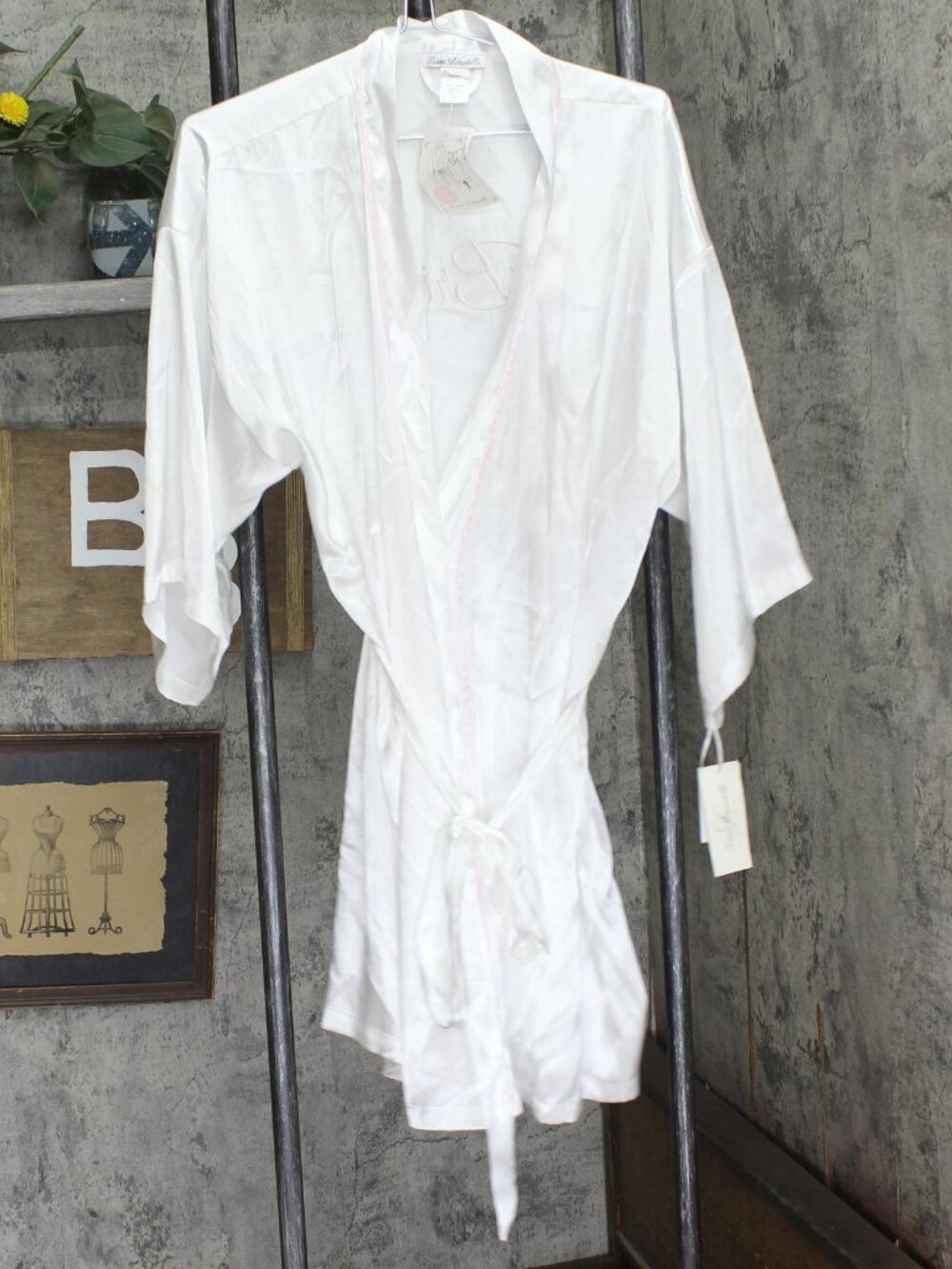 Linea Donatella White Linea Donatella Bride Satin Wrap Robe Bds091 Xl Sz XL